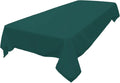LA Linen Polyester Poplin Washable Rectangular Tablecloth, Stain and Wrinkle Resistant Table Cover 60x90, Fabric Table Cloth for Dinning, Kitchen, Party, Holiday 60 by 90-Inch, Teal Dark