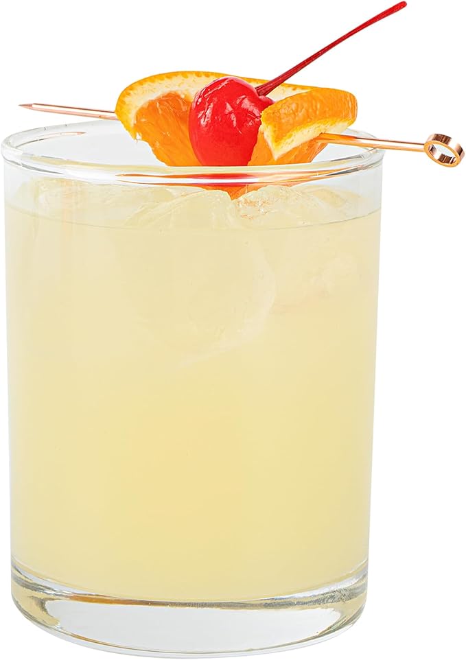Restaurantware-Vetri 11 Ounce Old Fashioned Glasses, 6 Dishwashable Whiskey Glasses - No-Lead, Thick Bottom, Clear Glass Tumblers For Scotch, Durable, For Drinking Liquor, Bourbon, Or Cognac