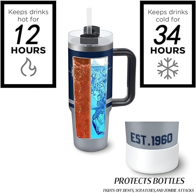 30 oz Tumbler with Handle and Straw,Car cup,Coffee Mug,100% Leakproof Insulated Tumbler with Lid and Straw,Made of Stainless Steel,Cup Holder Friendly Base,Classic Collection Gifts for Fans