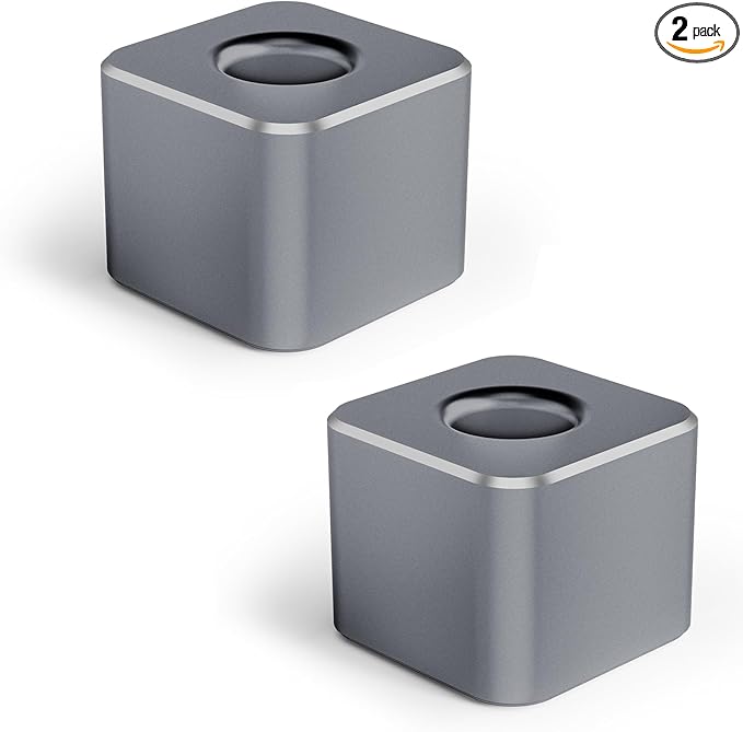 Aluminum Single Hole Pen Stand - Durable Fountain Pen Holder for Desk Display, Non - Slip Base, Minimalist Office/Home Organizer(Grey,2P)