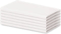 Blue Needles Solid Cloth Napkins Set of 6 White 100% Cotton Dinner Napkins 18x18 inches - Soft, Reusable, Absorbent & Washable Linen, Ideal for Christmas Events, Parties & Everyday Use