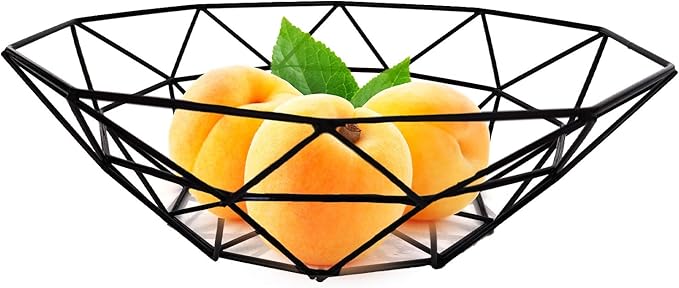 Metal Wire Fruit Bowl, Iron Arts Fruit Storage Baskets for Kitchen Counter, Countertop, Home Decor, Table Centerpiece Decorative hold Vegetables, Bread, Snacks, Potpourris
