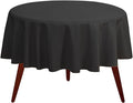 Gee Di Moda Round Tablecloth - 90 Inch Black Round Table Cloth for 30 to 60 Inch Round Tables - Heavy Duty Washable Fabric - for Buffet Table, Holiday Party, Dinner, Wedding & Baby Shower