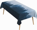 52x70 Inch Nature Rectangular Tablecloth Tall Tree Forest Table Cloth Waterproof Durable Table Cover for Holiday Picnic Outdoor BBQ Decor