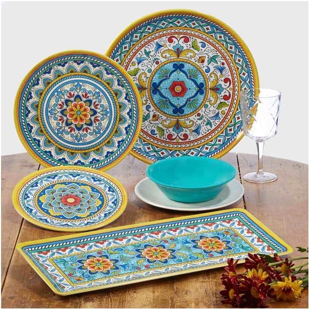 Certified International 28183 Portofino Round Platter, Melamine Heavy Weight, 650 Grams, 14-inch Diameter