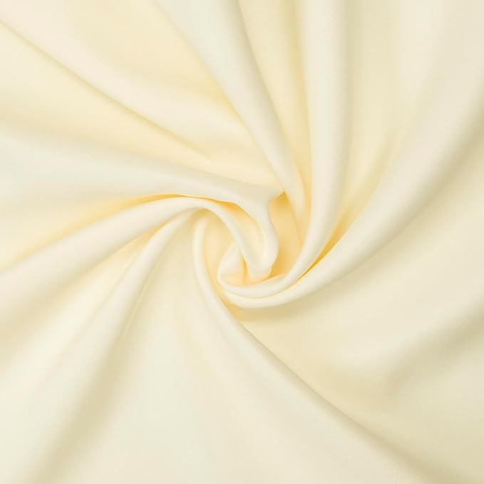 Gee Di Moda Round Tablecloth - 120 Inch Ivory Round Table Cloth for 60 to 96 Inch Round Tables - Heavy Duty Washable Fabric - for Buffet Table, Holiday Party, Dinner, Wedding & Baby Shower