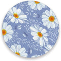 Coasters for Drinks Cup Coasters for Coffee Table Desk Cup Mat Cork Backing for Coasters Round Home Decor Daisy Floral Purple