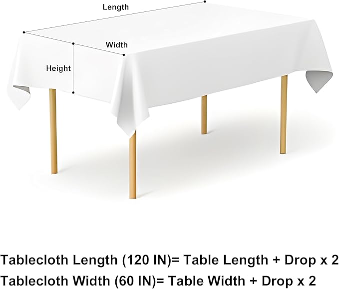 misaya Rectangle Waterproof Vinyl Table Cloth, Buffalo Flannel Backed Tablecloth, Wipeable Plastic Table Cover for Valentine's Day, Dinner, Kitchen, Outdoor (60" x 120", Pink and White)