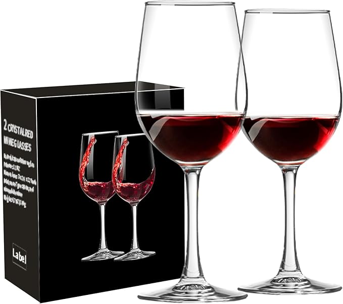Wine Glasses Set of 2, 10 OZ Long Stem Wine Glasses Set for Red Wine and White Wine, Christmas Gift, Mother's Day Gift
