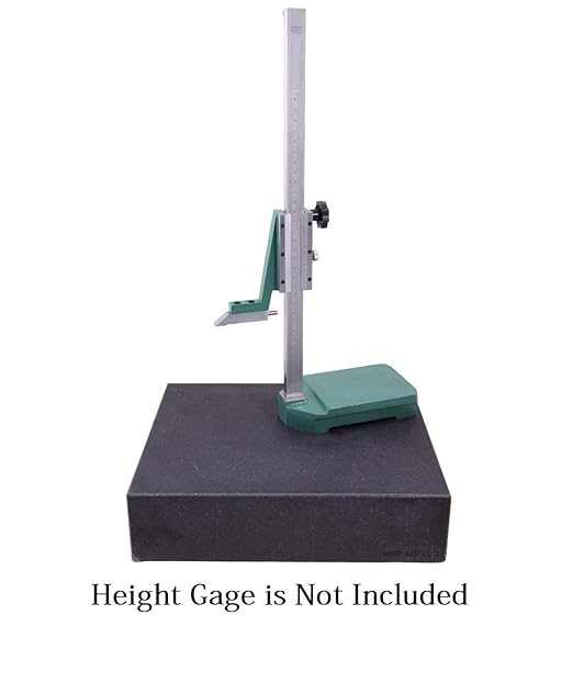 HHIP 4401-0011 Granite Surface Plate, Grade B, Ledge 0, 12" x 9" x 3"