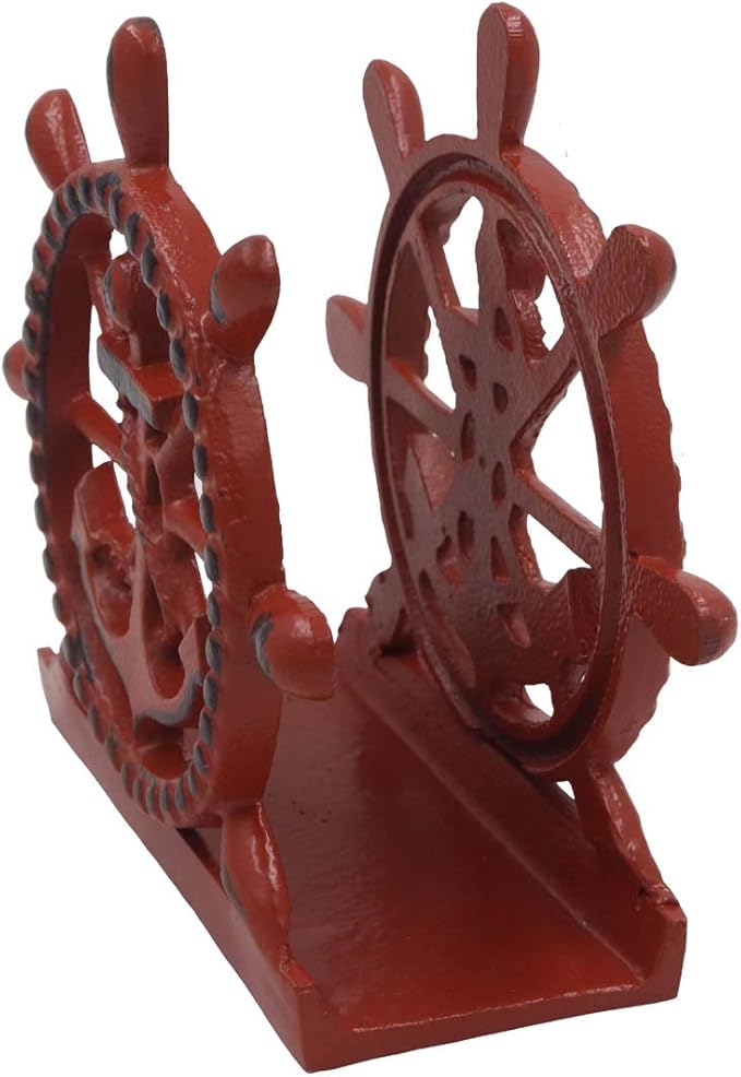 THDC Nautical Napkin Holder, Lunch, Dinner, Nautical Collection Napkin Holder, Made of Metal (Anchor Distressed Red)