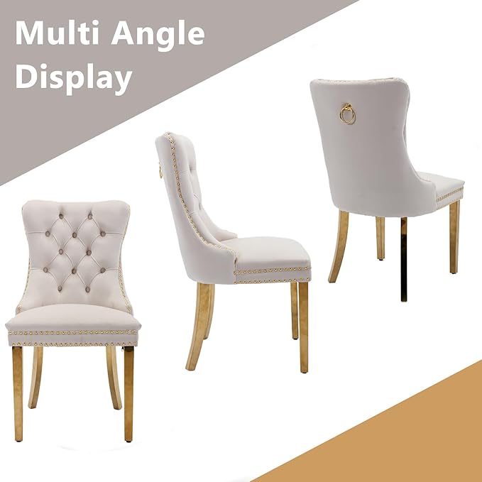 7 Piece Glass Dining Table Set,70" Dinner Room Glass Table Set for 6,Modern Kitchen Dinner Table Set with Stainless Steel Base and 6 Upholstered Velvet Dining Chairs for Living Dining Room