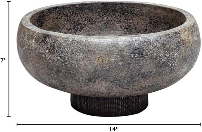 Uttermost Brixton 14" Wide Black Terracotta Modern Decorative Bowl