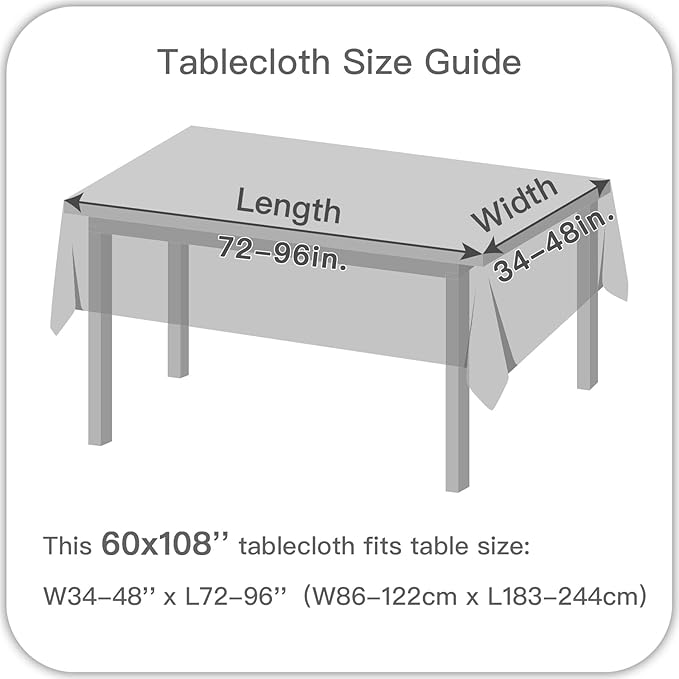 maxmill Weaved Texture Tablecloth Water Resistance Antiwrinkle Spillproof Soft Washable Table Cloth for Dining Room, Buffet Banquet Parties Holiday Dinner, Rectangular 60 x 108 Inch, Dusty Blue