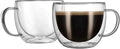 CNGLASS Double Wall Glass Cappuccino Mugs 8.1oz,Clear Insulated Glass Coffee Mug with Handle for Espresso,Latte,Tea,Set of 2 | Double Wall, Insulated, Glass Coffee Mug, with Handle, for Espresso, Latte