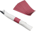 Huron Paper Napkin Bands, Self-Sealing Ring, Extra Long 1 1/4" x 6" Burgundy (20000 pcs)