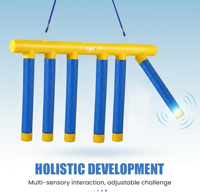Reflective Drop Stick Challenge Game, Hand Eye Coordination Reflex Training Toy, 3 Adjustable Speed Modes, Catching Sticks Game for All Ages (Blue)