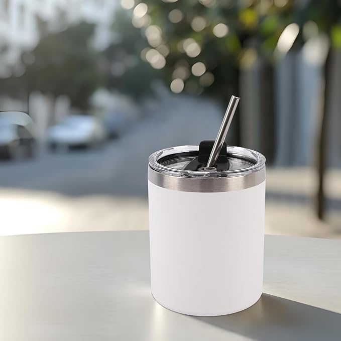 12 Pack 12 Oz Stainless Steel Skinny Tumbler with Splash Proof Lid, Vacuum Insulated Double Wall Thermal Cup, Outdoor Unbreakable Travel Slim Bottle for Hot Cold Drinks