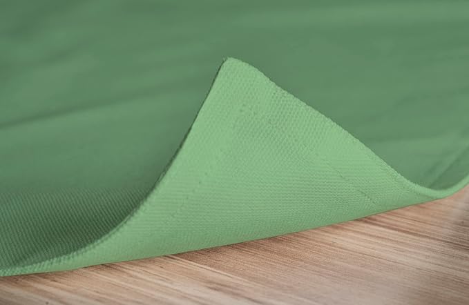 Calicot Placemats Set of 6 100% Cotton Washable Cloth Place Mats, Reusable Table Mats for Spring/Summer & Thanksgiving Christmas Decorations Kitchen Dining Party Wedding (Fair Green, 13" x 19")