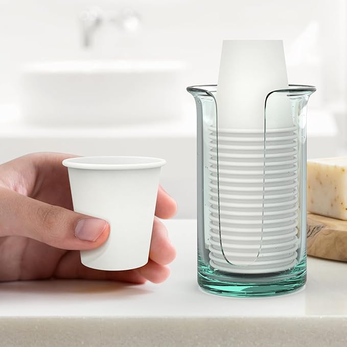 200 Count 3 oz Disposable Coffee Cups, Bathroom Mouthwash Cups, Leak-Free Food Safe Small Paper Mini Cup | Leak-Free, Food Safe, Small