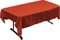 LA Linen Polyester Poplin Washable Rectangular Tablecloth, Stain and Wrinkle Resistant Table Cover 60x90, Fabric Table Cloth for Dinning, Kitchen, Party, Holiday 60 by 90-Inch, Rust