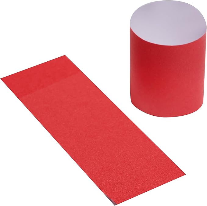 Germiwipe Paper Napkin Band Box of 500,Napkin Rings Self Adhesive,Silverware Wraps Bands Perfect for Christmas Birthday Parties, Weddings, Family Reunion & Events (Red-500pcs)
