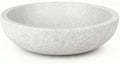 White Travertine Bowl, 7.8" Natural Stone Centerpiece for Minimalist Home Decor, Handmade Spa Style Fruit Bowl, Zen Meditation Bowl, Pure Tabletop Sculpture