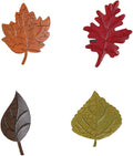 Park Designs Leaf Napkin Ring Set of 4 | Autumn Metal Napkin Holders with Crackled Finish | Vibrant Fall Colors of Orange, Red, Brown & Green | Rustic Farmhouse Thanksgiving Table Decor
