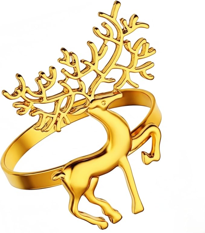 100 Pcs Gold Napkin Rings Bulk Delicate Napkin Holder for Dining Wedding Party Banquet Table Decroration Christmas and Daily Use