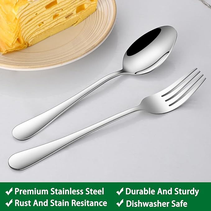 Salad Forks Set,16-Piece 6.7 Inch Dessert Fork,Stainless Steel Tea Forks Set,Durable Dishwasher Safe Silverware Fork For Party Wedding Restaurant
