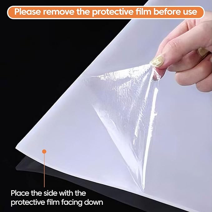 Extra Large Silicone Mats for Kitchen Counter,24"x80"Heat Resistant Mat for Kitchen Island,Table Protector for Dining Room Table,New Skin-Friendly Material Workbench Mat,Freely Cuttable,Translucent