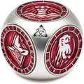 DND Spinner Dice,HNCCESG 7 in 1 Unique Metal Dice Set with Stat Engraving for Dungeons and Dragons Gifts, Polyhedral Role Playing Game Dice(Matte Red)