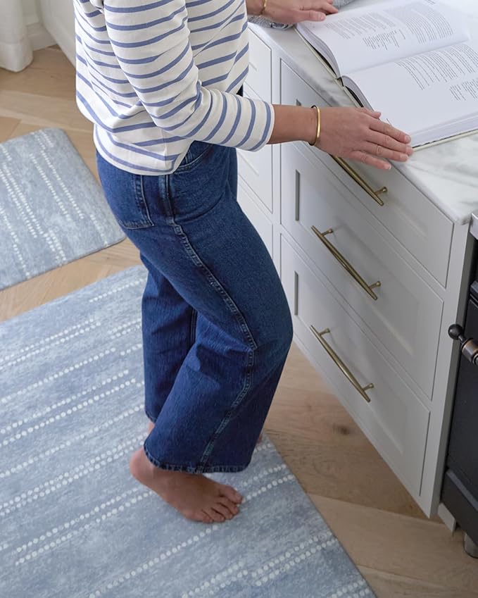 House of Noa Nama Standing Mat – Anti-Fatigue Cushioned Kitchen Mats for Floor | Ergonomic Bounce-Back Foam Kitchen Mats | Anti-Fatigue Mats for Kitchen & Standing | Aspen Dusk | 30"x72"