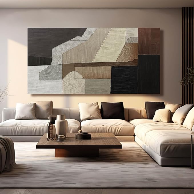 VAYIMDH Line Abstract Wall Art Colorful Wall Prints Geometric Living Room Decorations for Walls neutral Artwork Office Bedroom Photo 29"x 58" Ready to Hang