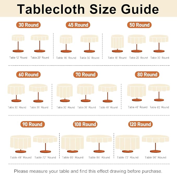 JIUZHEN Round Table Cloth Faux Linen Farmhouse Tablecloth Wrinkle and Stain Resistant Decorative Fabric Table Cover for Kitchen, Dining Room, Parties and Camping, Stone, 70 Inch Round