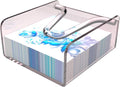 Clear Acrylic Gravity-Fed Napkin Holder with Weighted Arm, 4.9x4.9 Inch - Keeps Cocktail Napkins in Place for Bar, Patio & Kitchen Counter