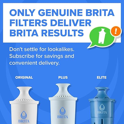 Brita Large 10 Cup Water Filter Pitcher, 1 BritaPlus Filter, Everyday, Clear (Package May Vary)