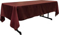 LA Linen Polyester Poplin Washable Rectangular Tablecloth, Stain and Wrinkle Resistant Table Cover 60x102, Fabric Table Cloth for Dinning, Kitchen, Party, Holiday 60 by 102-Inch, Burgundy