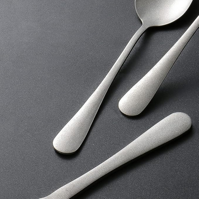 Matte Silverware Set for 8 Stainless Steel Flatware Set Vintage Style Delicate Cutlery Utensils 40 Piece Include Knives Forks and Spoons Tableware Set for Home Kitchen Wedding Restaurant