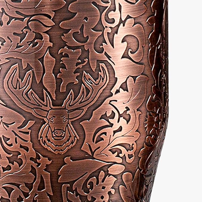 Sky Fish 3D Etched 18-Piece Bartender Kit Stainless Steel Boston Cocktail Shaker Set Copper Plated Bartending Tools Suit for Bar Tools Set Mixology Enthusiasts, Professional Bartenders and Home Drink