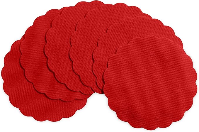 Disposable Red Paper Coasters for Drinks, 3.5 Inch Round Coasters for Bar, Cocktail, Beverage, Wine Or Event, 500 Pack Bulk