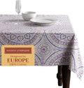 Maison d' Hermine Table Cloth Square Table 100% Cotton 54 x 54 Inches Tablecloth Reusable Decorative for Dining Room Farmhouse Home Valentines Day Decorations Spring Summer - Mandala