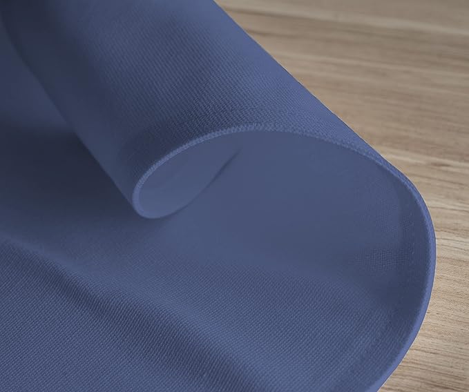 Calicot Placemats Set of 6 100% Cotton Washable Cloth Place Mats, Reusable Table Mats for Spring/Summer & Thanksgiving Christmas Decorations Kitchen Dining Party Wedding (Blue Grey, 13" x 19")