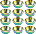 Sauce Dishes 12PCS 3.46inch Stainless Steel Sauce Bowl Mini Individual Round Seasoning Dishes Sushi Dipping Bowl Appetizer Plates (Rainbow)