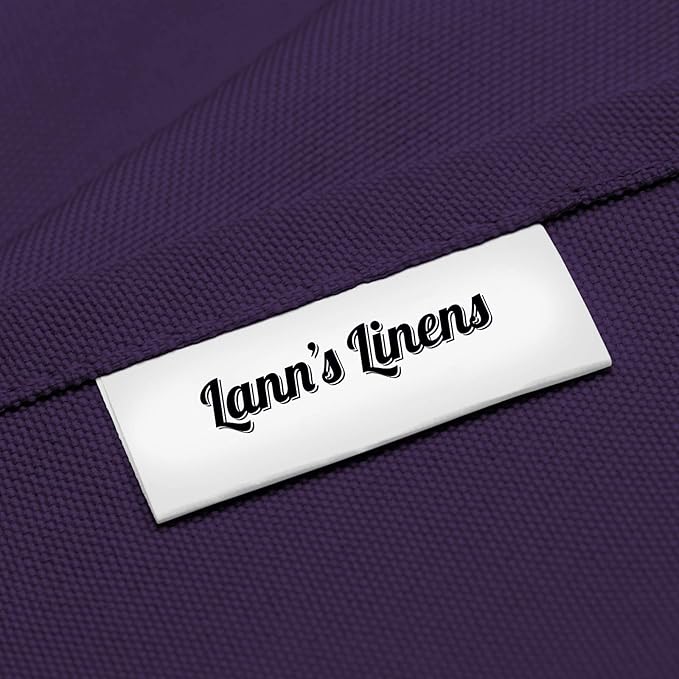 Lann's Linens - 108" Round Premium Tablecloth for Wedding/Banquet/Restaurant - Polyester Fabric Table Cloth - Purple