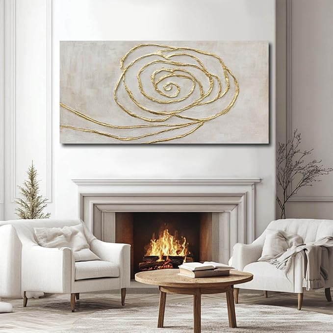 XIANSHOU Abstract Wall Art Pictures Contemporary Wall Hanging Decor Neutral Wall Print 29"x58" Wall Decorations for Living Room Dining Room