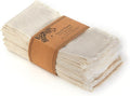 ACCENTHOME Natural Cotton Linen Napkin Set of 12 18x18 inch Dinner Napkins - Washable Soft Premium Hotel Quality Reusable Hemmed Edges Napkins Perfect Table Linens for Family Dinners, Weddings