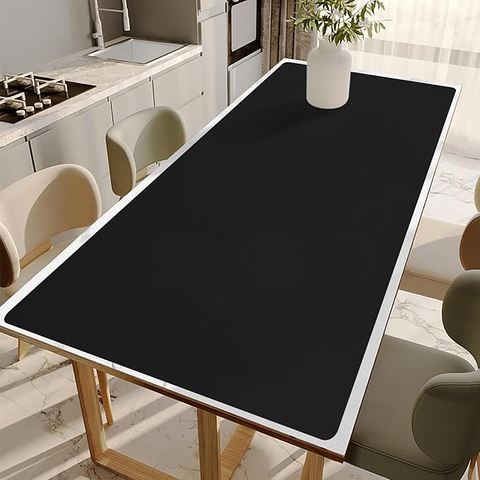 Extra Large Silicone Mats for Kitchen Counter,24"x80"Heat Resistant Mat for Kitchen Island,Table Protector for Dining Room Table,New Skin-Friendly Material Workbench Mat,Freely Cuttable,Black