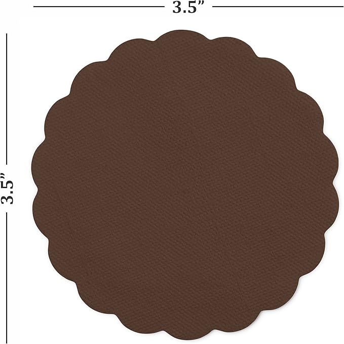 Disposable Brown Paper Coasters for Drinks, 3.5 Inch Round Coasters for Bar, Cocktail, Beverage, Wine Or Event, 500 Pack Bulk