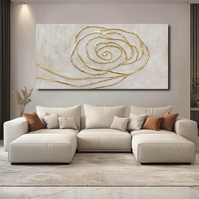 XIANSHOU Abstract Wall Art Pictures Contemporary Wall Hanging Decor Neutral Wall Print 29"x58" Wall Decorations for Living Room Dining Room